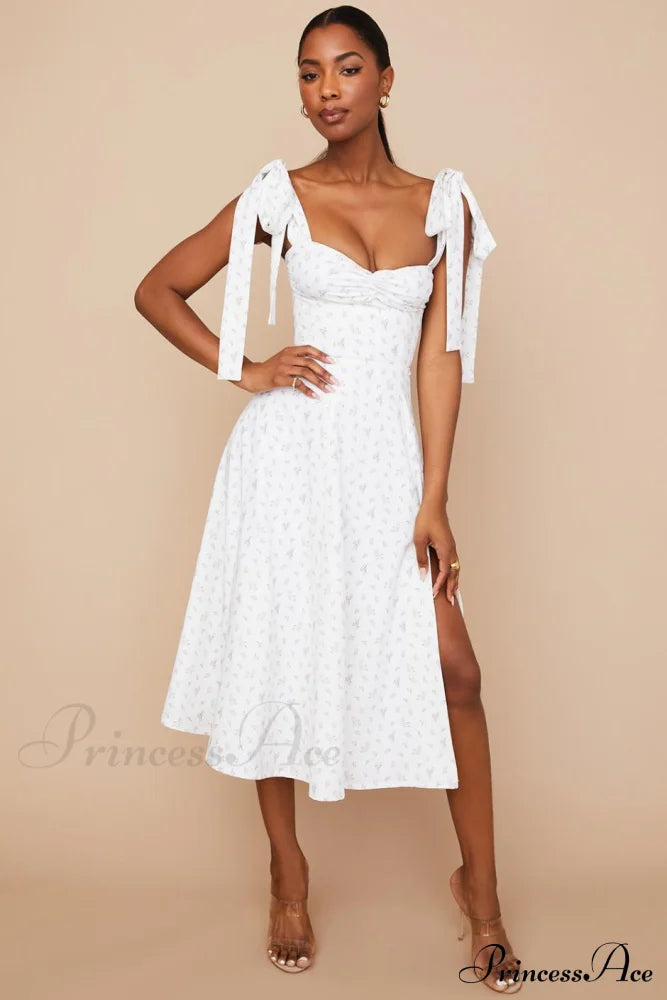 Fleur De Paris Charming Split Midi Dress