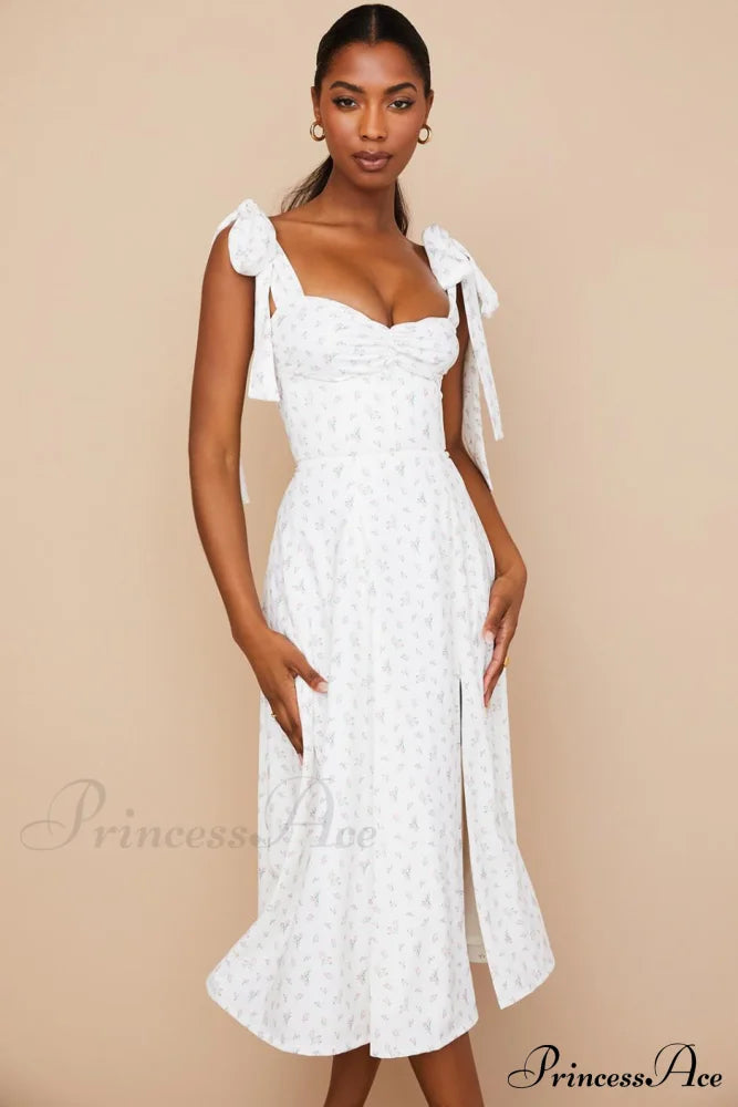 Fleur De Paris Charming Split Midi Dress