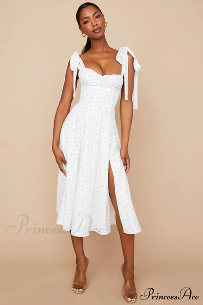 Fleur De Paris Charming Split Midi Dress