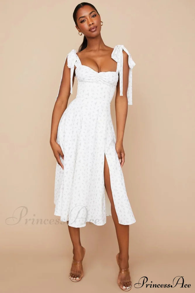 Fleur De Paris Charming Split Midi Dress