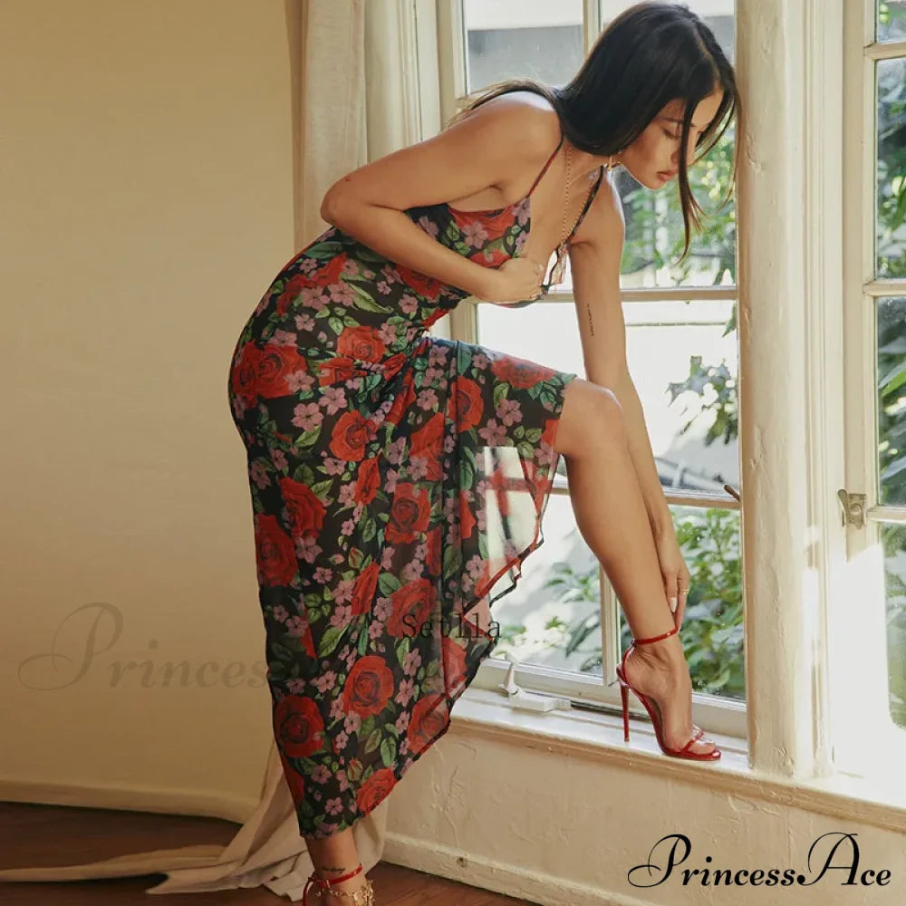 Draped Slip Maxi Dress