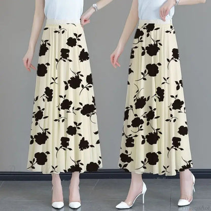 High Waist Patchwork Chiffon Beach Skirt