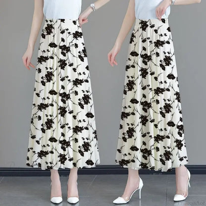 High Waist Patchwork Chiffon Beach Skirt