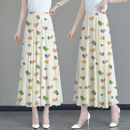 High Waist Patchwork Chiffon Beach Skirt