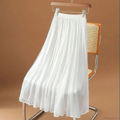 High Waist Patchwork Chiffon Beach Skirt