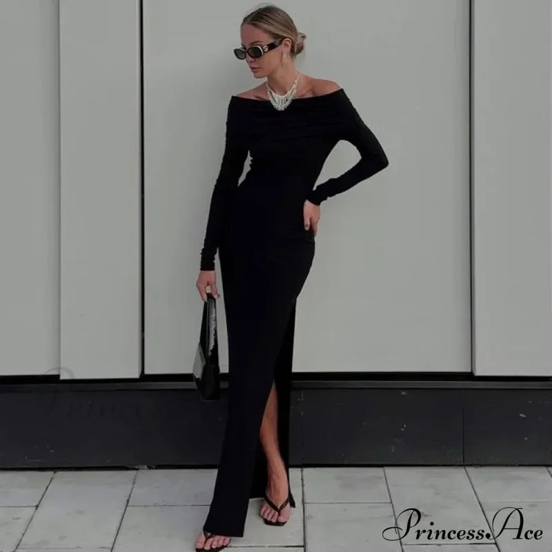 Mesh Print Spaghetti Strap Celebrity Maxi Dress
