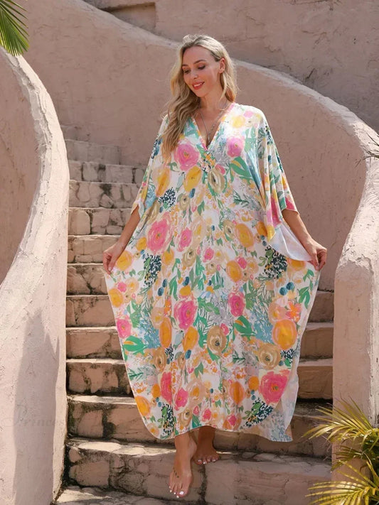 Print Long Dress Cover Up
