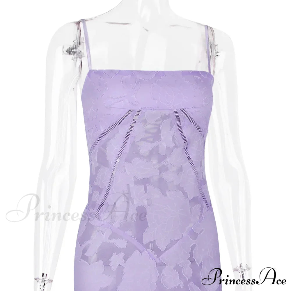 Print Stylish Sheer Maxi Dress