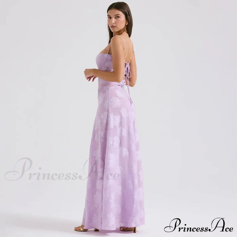 Print Stylish Sheer Maxi Dress