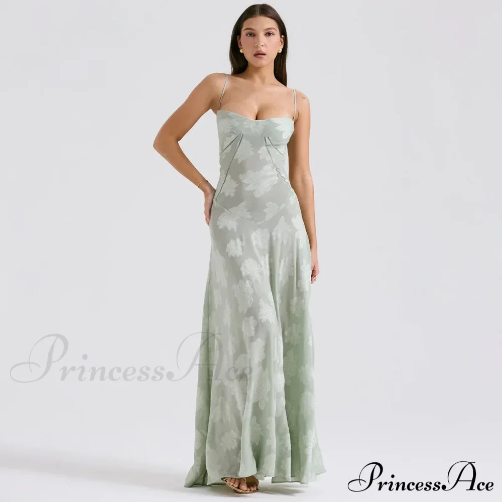 Print Stylish Sheer Maxi Dress