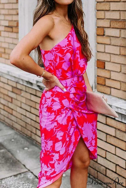 Printed Graceful Wrap Maxi Dress