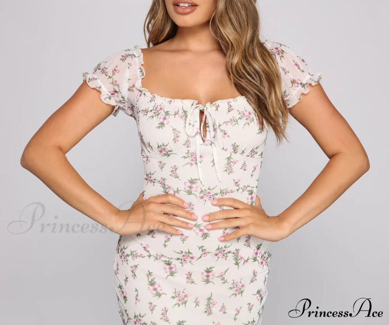 Soul Puff Charming Sleeve Mini Dress