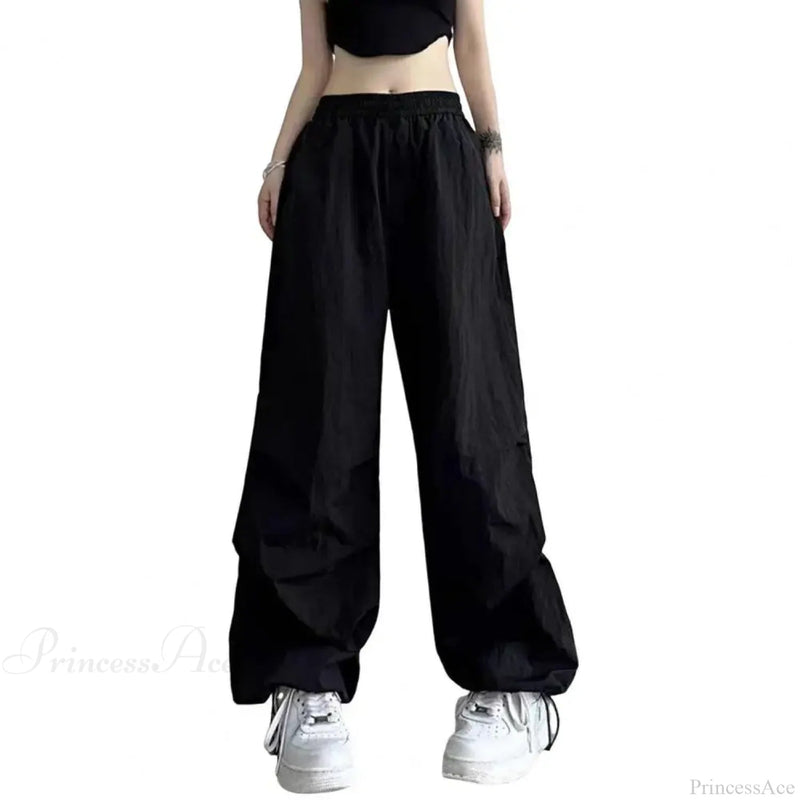 Fluorescent Drawstring Wide Leg Cargo Pant