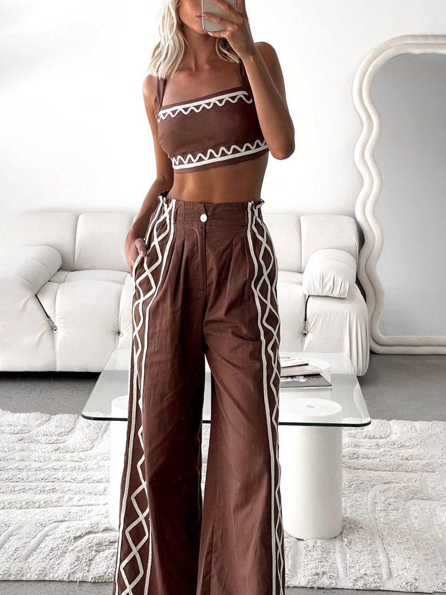 Top and Pants Two Pieces Set