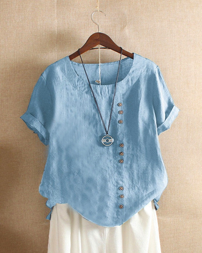 Beatrice | ’s Summer Button Detail Blouse