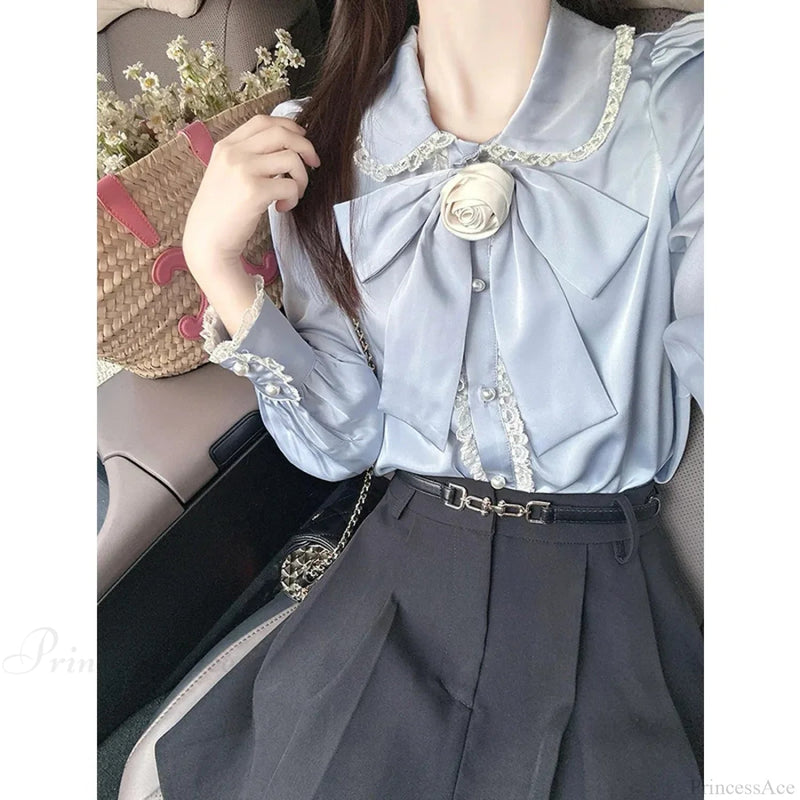French Lace Lolita Long Sleeve Blouse