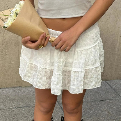 Frill Mini Skirt With Shorts Skirt