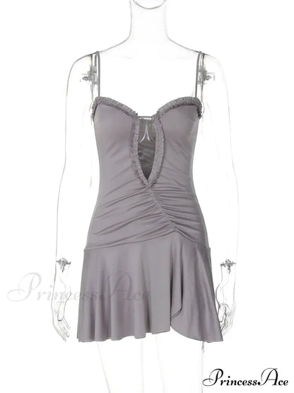 Front Cut Out Charming Cami Mini Dress