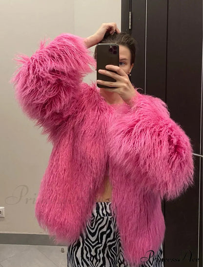Fur Fringe Coat