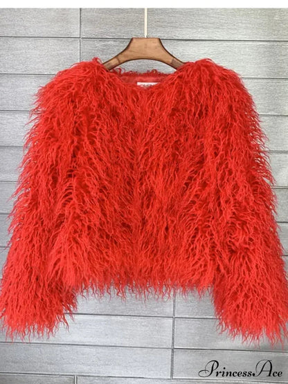 Fur Fringe Coat