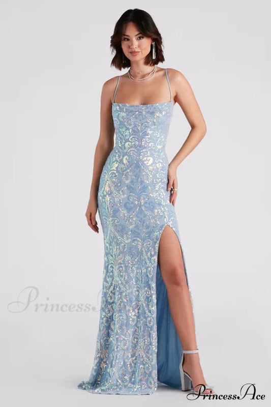 Gabrielle Formal Stylish Sequin Long Dress