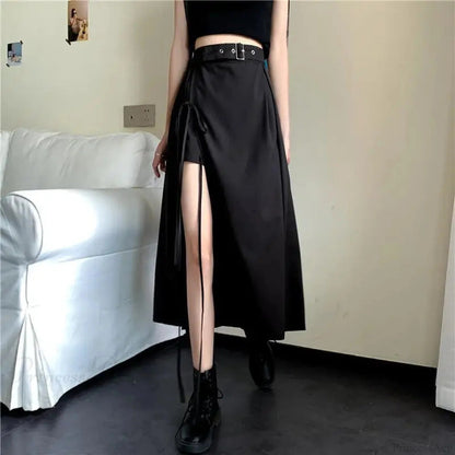 Gathered Patchwork Pleated Skirt