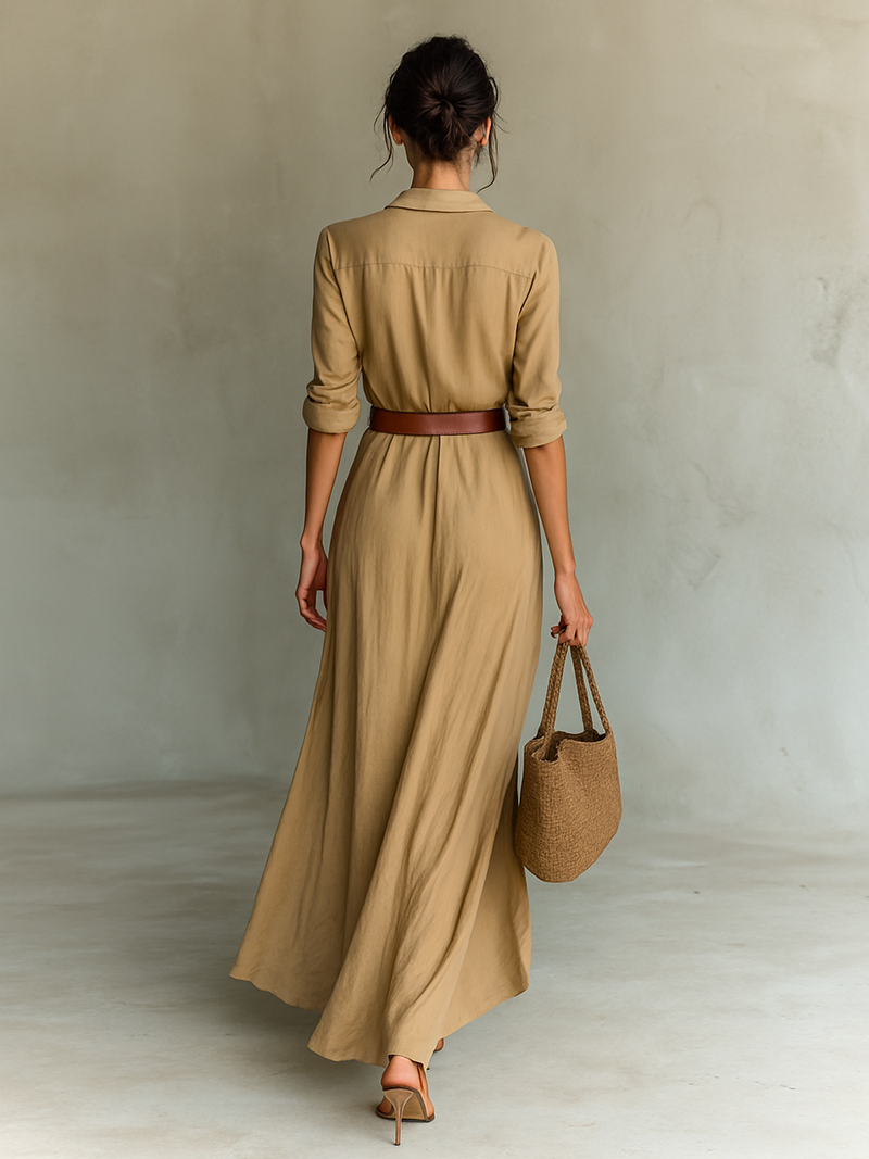 Aphrodite - the Silken Charm Maxi Dress