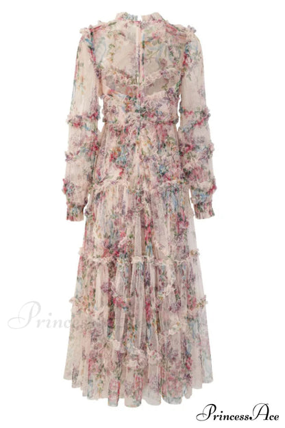 Georgina Ruffle Stylish Maxi Dress