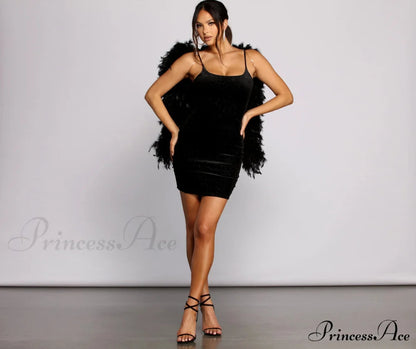 Glowing Moment Stylish Glitter Mini Dress