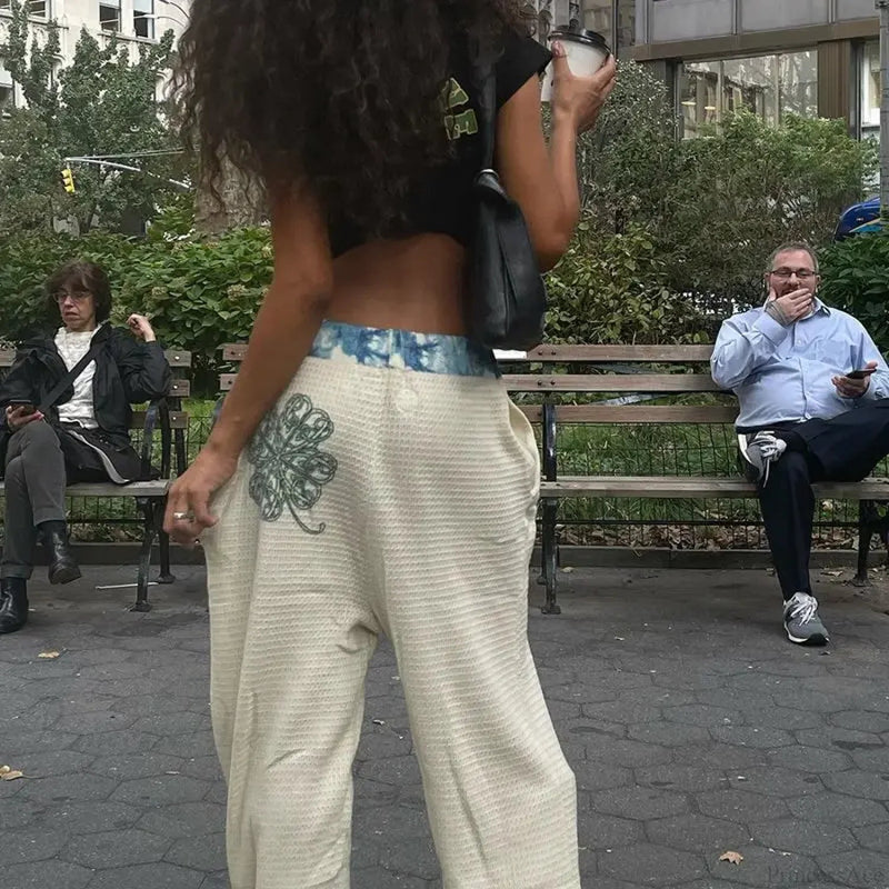 Gothic Print Y2k Grunge Pants