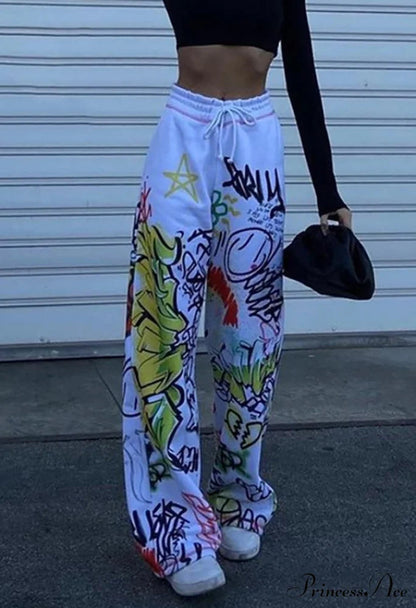 Graffiti Print Graceful Bodycon Maxi Dress