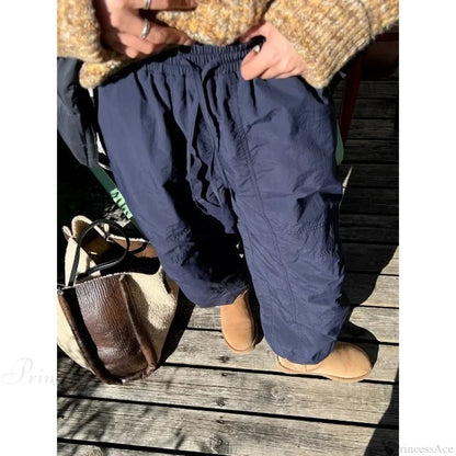 Gray Brushed Winter Korean Pants