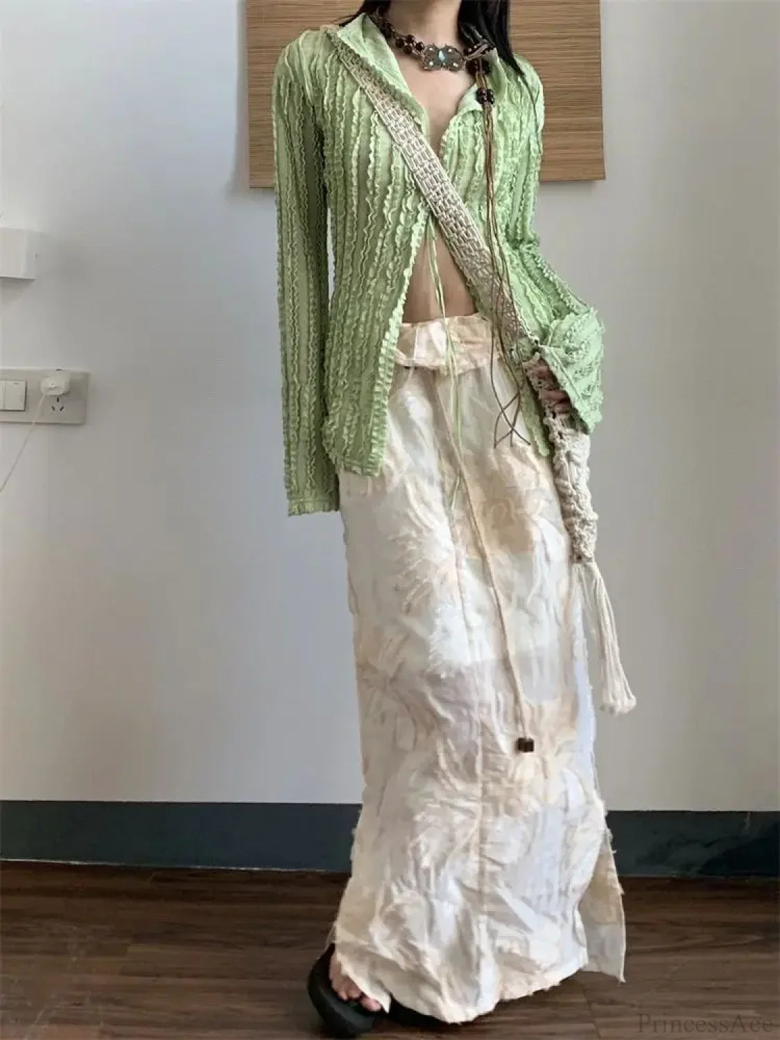 Green Long Sleeve Blouse