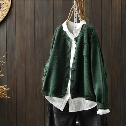 Sarah | Comfy Knit Cardigan With Button Detail for
