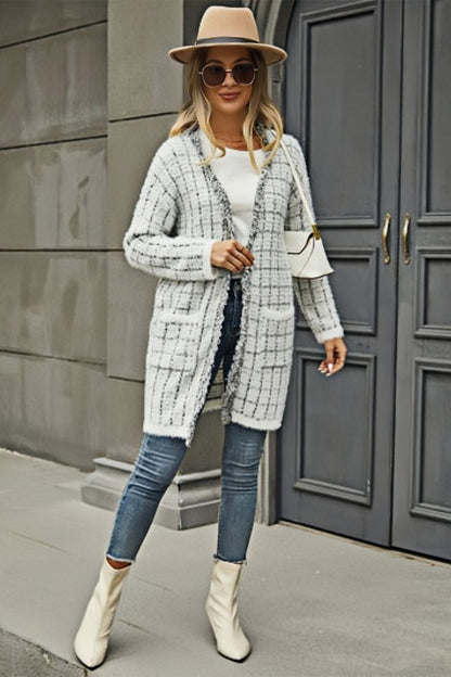 Pate Pocketed Knit Cardigan - Grey