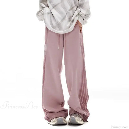 Grey Stripe Motion Pants