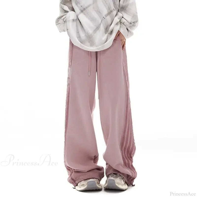 Grey Stripe Motion Pants