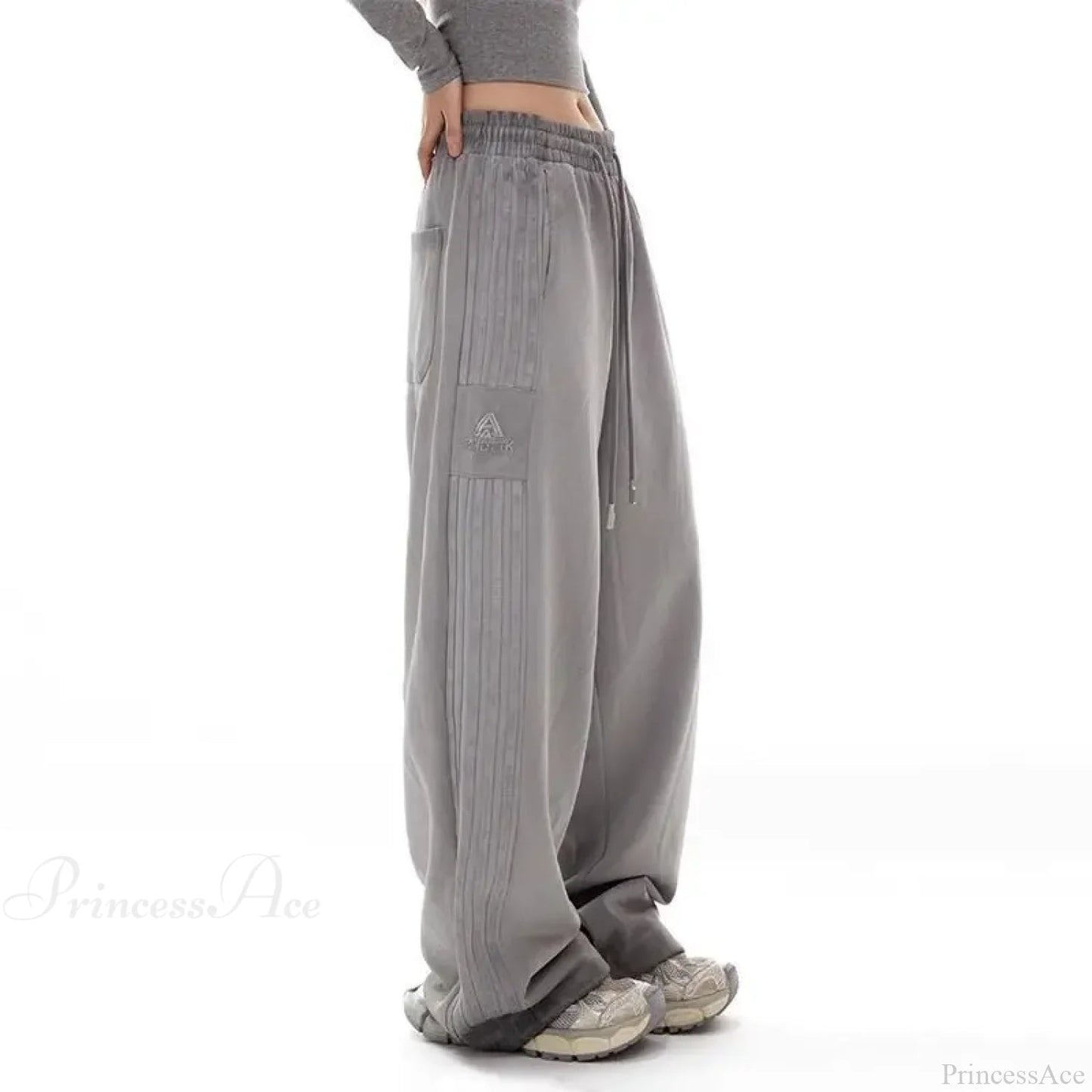 Grey Stripe Motion Pants