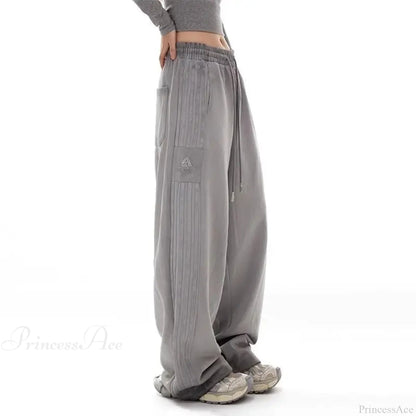 Grey Stripe Motion Pants