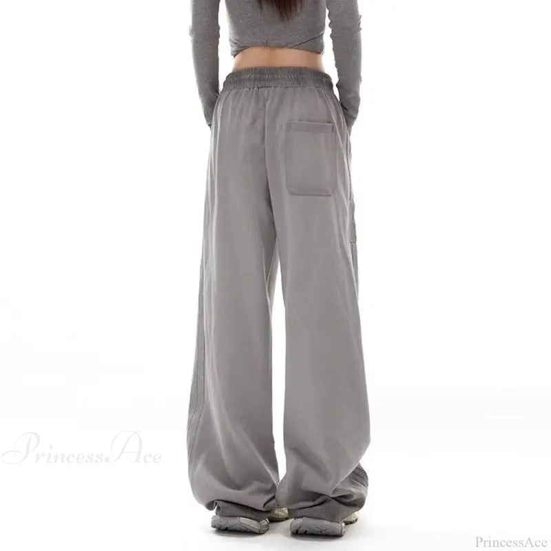 Grey Stripe Motion Pants