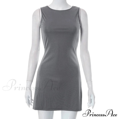 Grey Tank Stylish Mini Dress