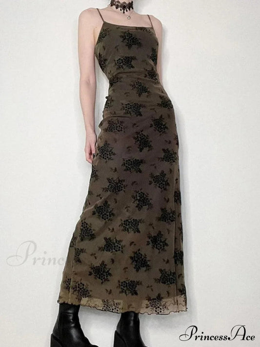 Half Zip Graceful Neck Maxi Dress