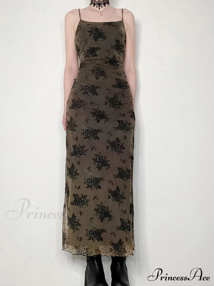 Half Zip Graceful Neck Maxi Dress