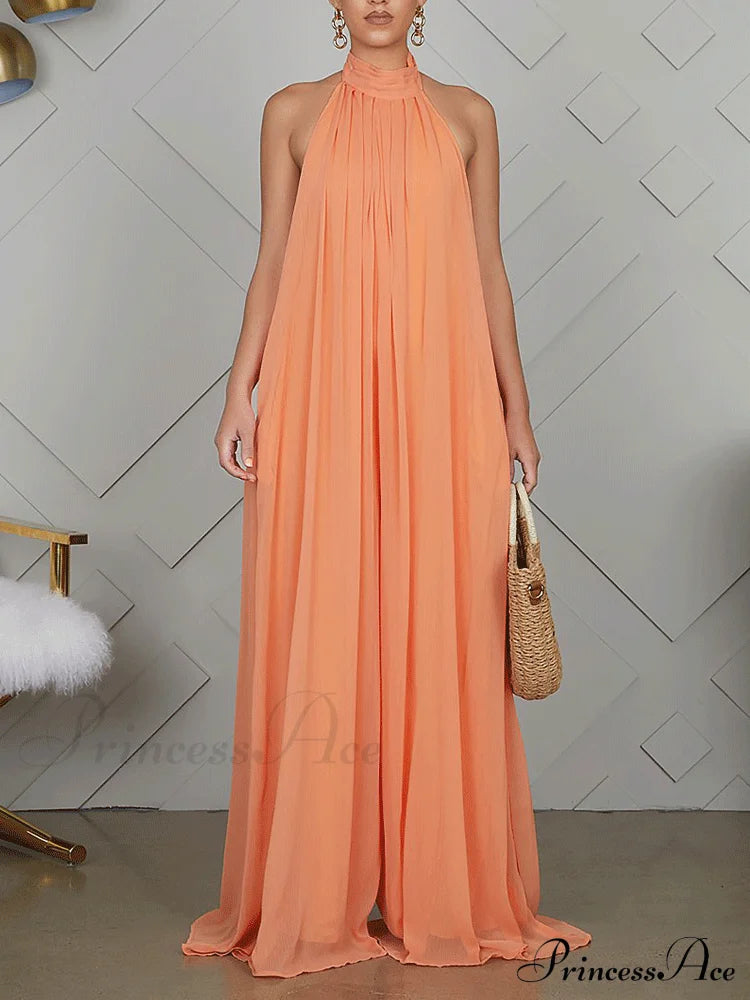 Halter Graceful Maxi Dress