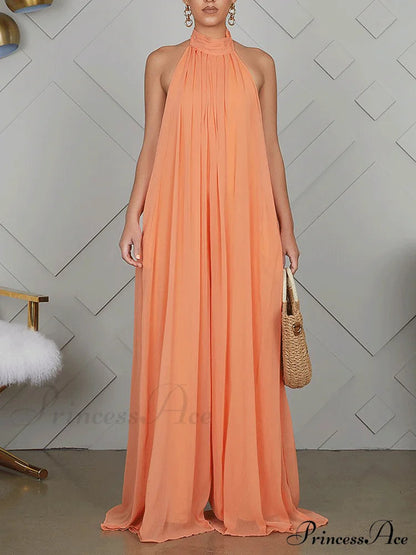 Halter Graceful Maxi Dress