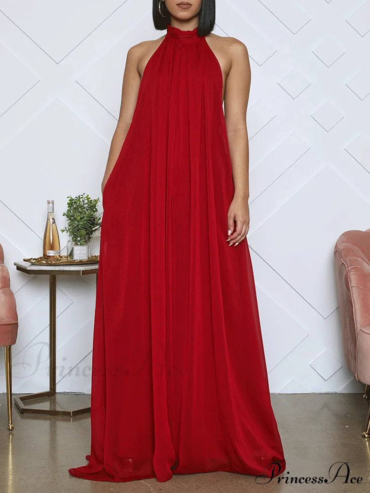 Halter Graceful Maxi Dress