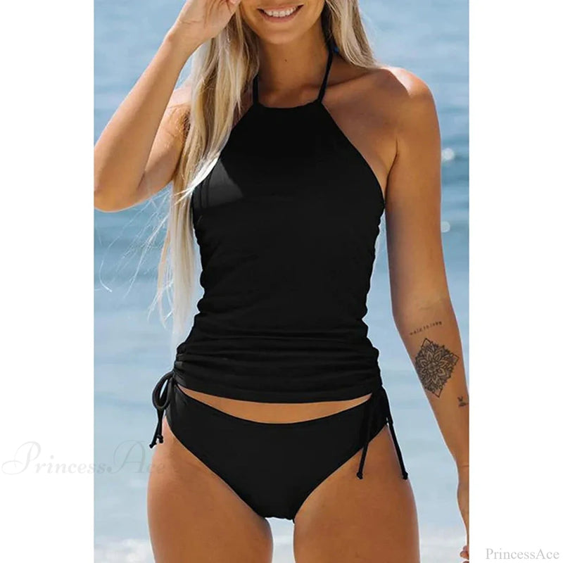 Halter Crop Panties Two Piece Set