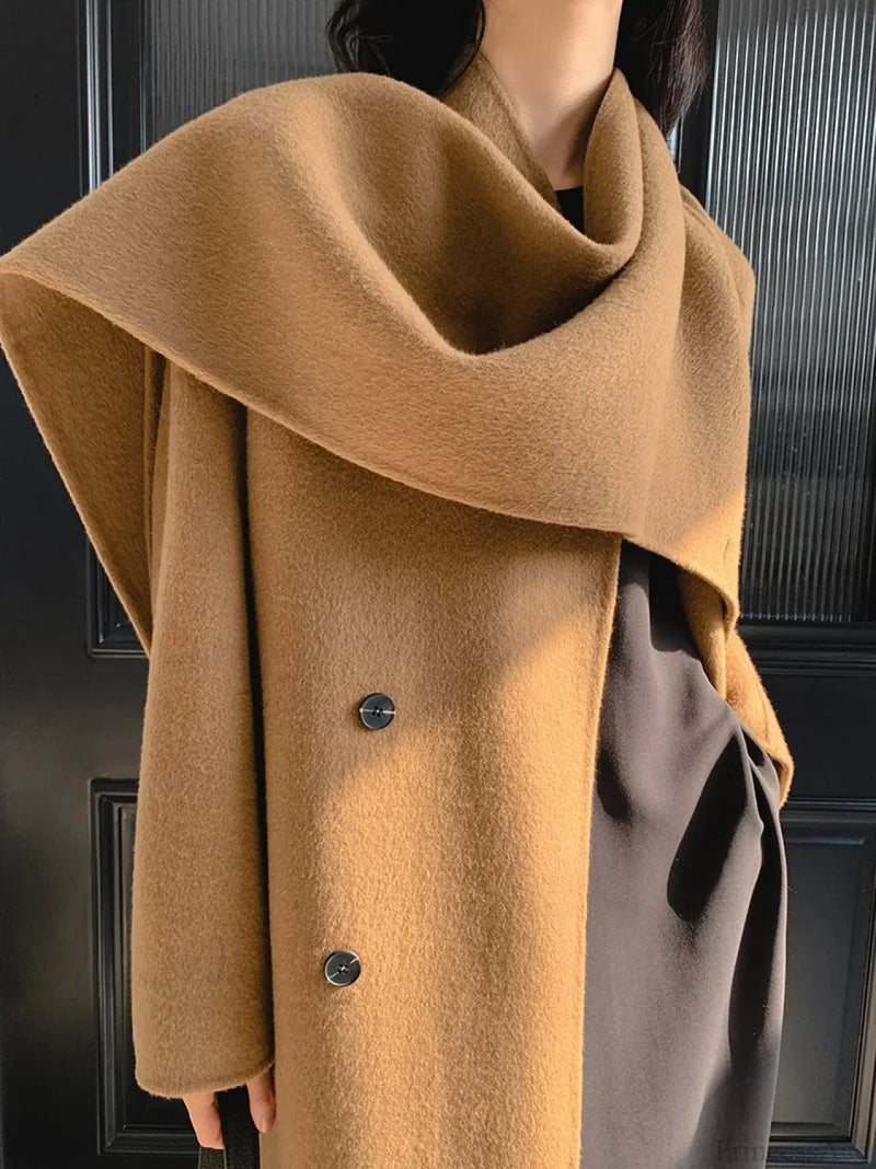 Handmade Cashmere Wool Belted Overcoat