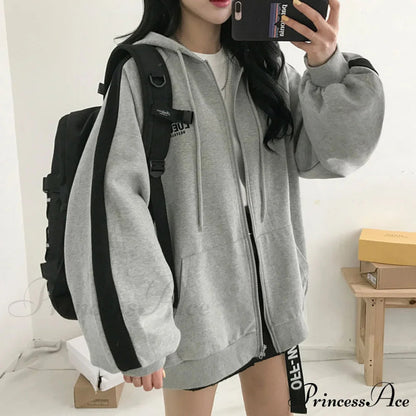 Harajuku Arm Long Hoodie Oversized - - - Fit Loose - Boyfriend Style Street Fleece Sweatshirt Material