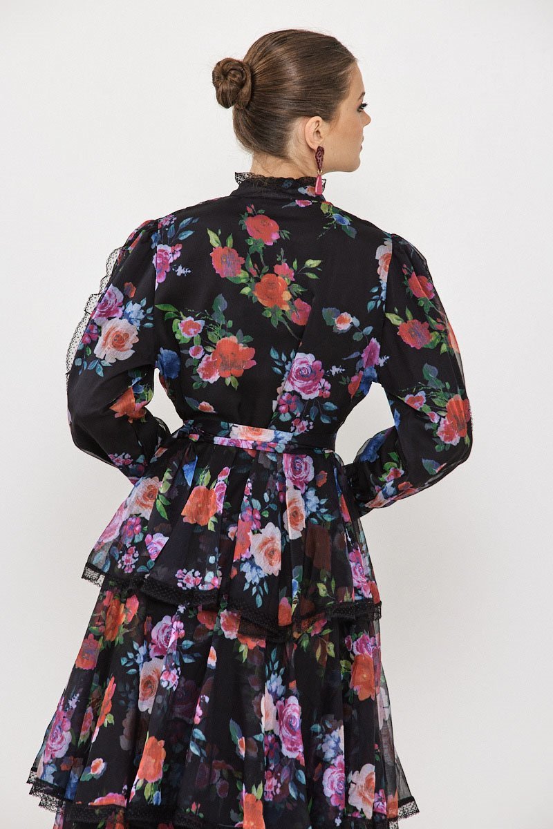 Hazel Tiered Chiffon Maxi Dress